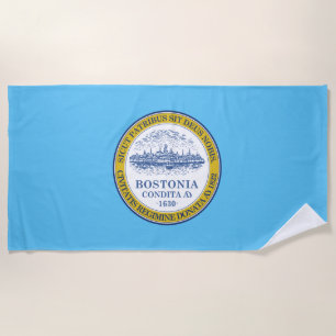Strandtuch unter der Flagge von Boston
