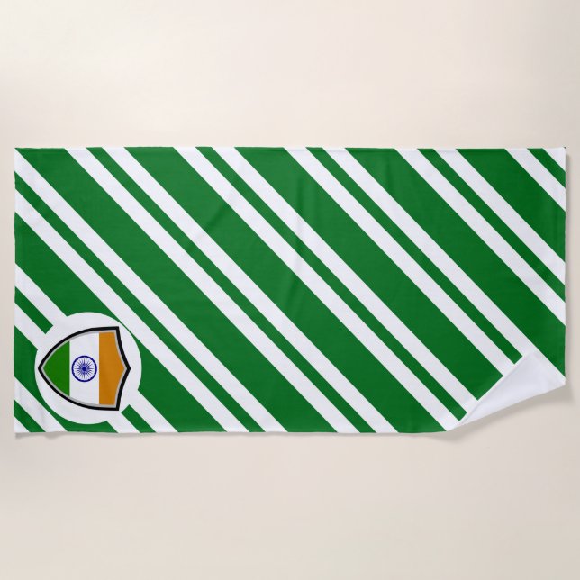 Strandtuch unter indischer Flagge (Vorderseite)