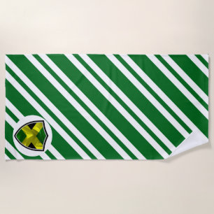 Strandtuch unter jamaikanischer Flagge