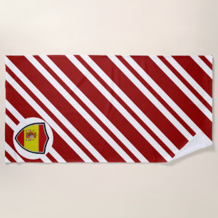 Strandtuch unter spanischer Flagge