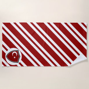 Strandtuch unter türkischer Flagge