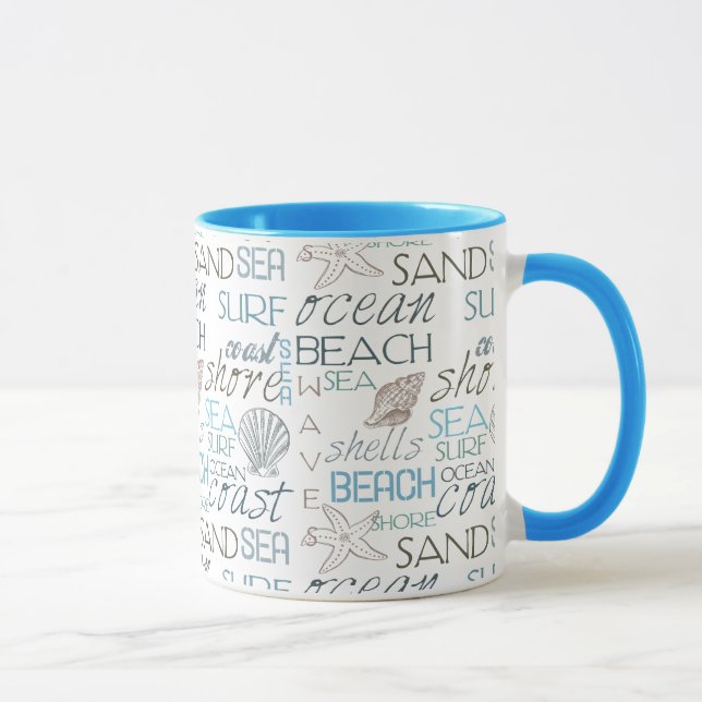 Strandtypografie Tasse (Rechts)