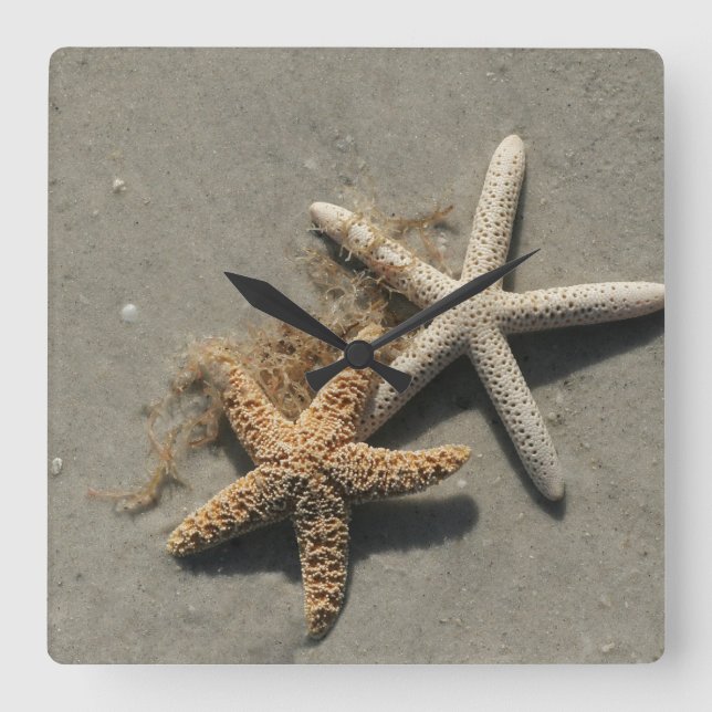 Stranduhren Quadratische Wanduhr (Vorderseite)