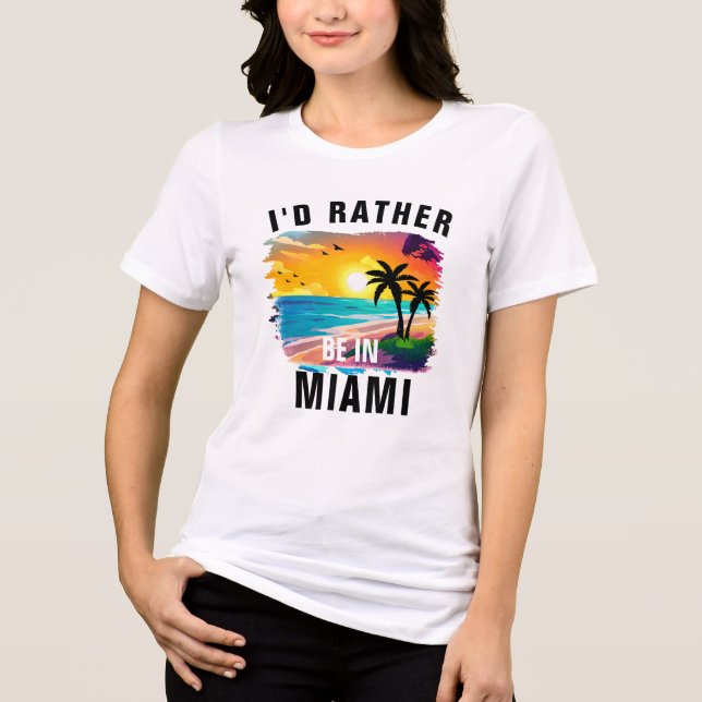 Strandurlaub Florida miami Quotes Spaß Tropisch Tri-Blend Shirt (Vorderseite)
