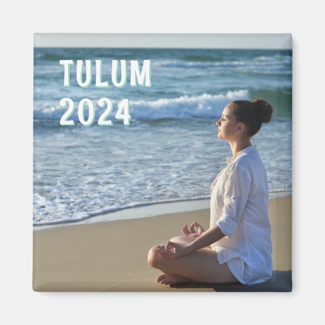 Strandurlaub Foto Magnet (Vorne)