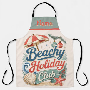 Strandurlaubsclub Retro-Küstenweihnachten Schürze