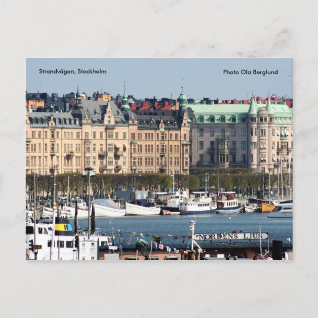Strandvägen, Stockholm, Foto.. Postkarte (Vorderseite)