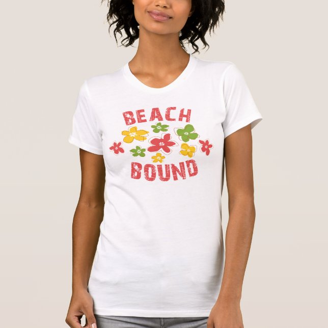 Strandverklemmter BlumenT - Shirt (Vorderseite)