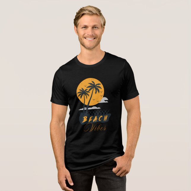 Strandvibes Retro Tri-Blend Shirt (Vorderseite voll)