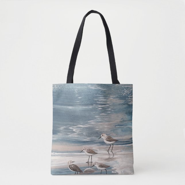 Strandvögel Totbeutel Tasche (Vorderseite)