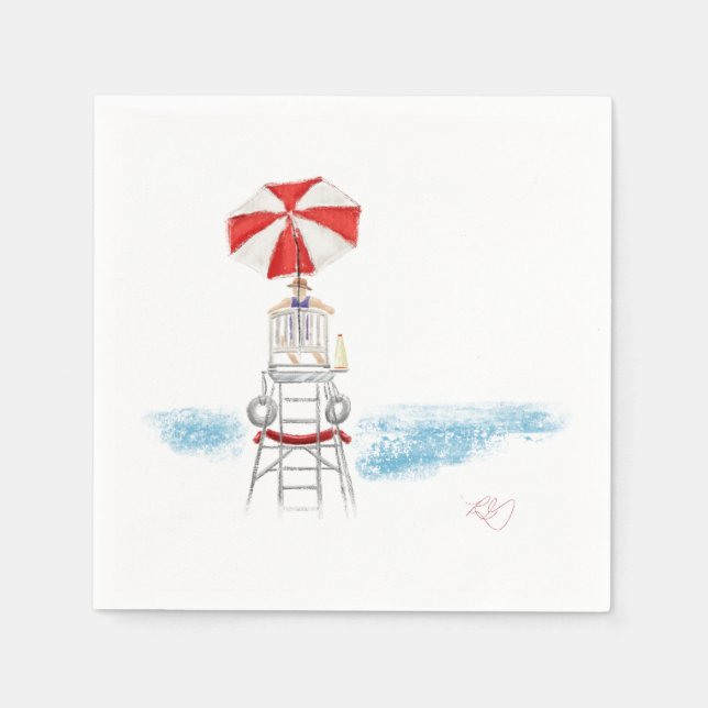 Strandwache Serviette (Vorderseite)