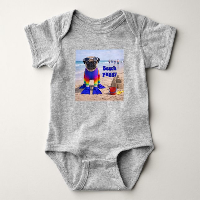 Strandwagen Baby Strampler (Vorderseite)