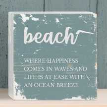 Strandwald Schild Glück/Ocean Text Meeresboden Grü