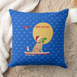 Strandwale Surfen Golden Santa Throw Kissen
