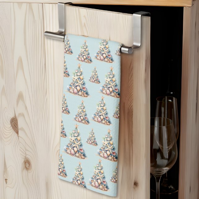 Strandweihnachten Geschirrtuch (Beach Christmas kitchen towel )