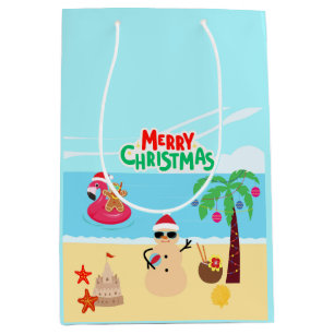 Strandweihnachtsszene Mittlere Geschenktüte