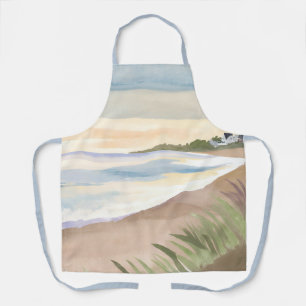 Strandwellen   Küstenozean Aquarell Schürze