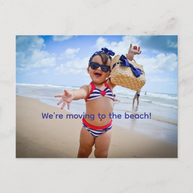 STRANDWELLERN BEWEGEN POSTKARTE (Vorderseite)