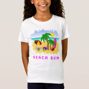 Strandwertlossun-Meer und Brandungs-Spaß-buntes T-Shirt