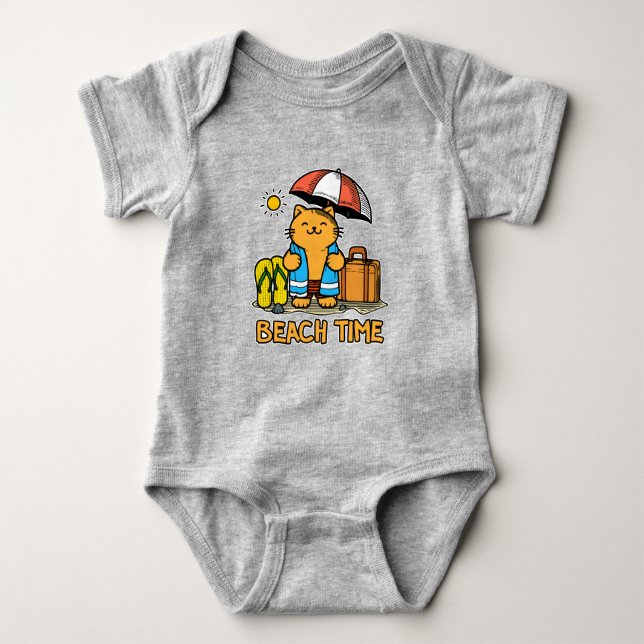 Strandzeit 1 baby strampler (Vorderseite)