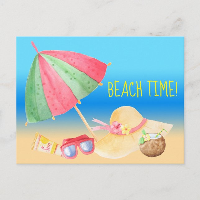 Strandzeit! Postkarte (Vorderseite)