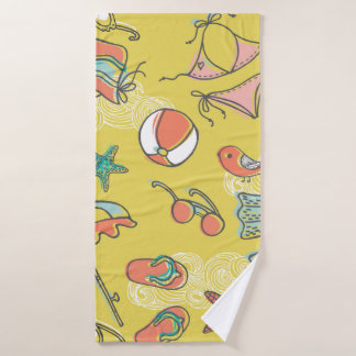 Strandzubehör. nahtloses Muster Badehandtuch