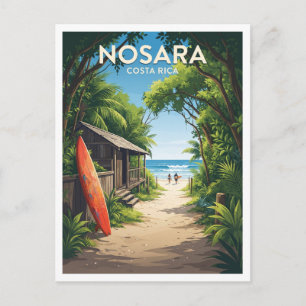 Strandzugang Playa Guiones, Nosara, Costa Rica Postkarte