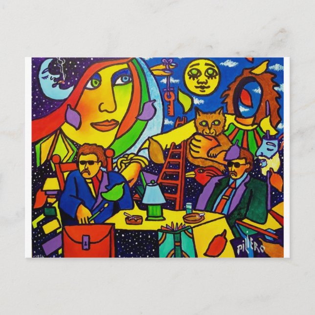Strange 6 von Piliero Postkarte (Vorderseite)