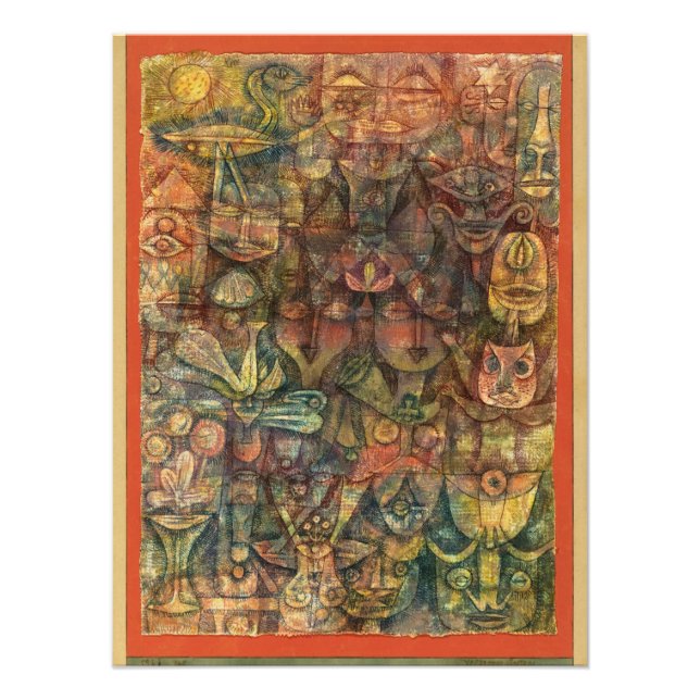 Strange Garden von Paul Klee Fotodruck (Vorne)