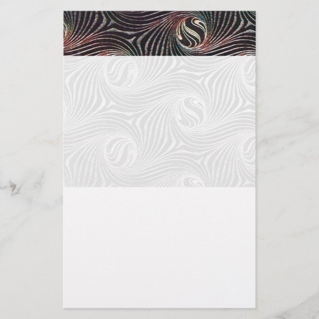STRANGE KREISE UND WIRBEL Weißbraun Abstrakt Briefpapier (Vorderseite)