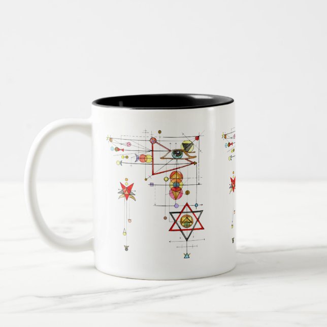 Strange Magic Circle Sigil Chaos Magic Witchcraf Zweifarbige Tasse (Links)