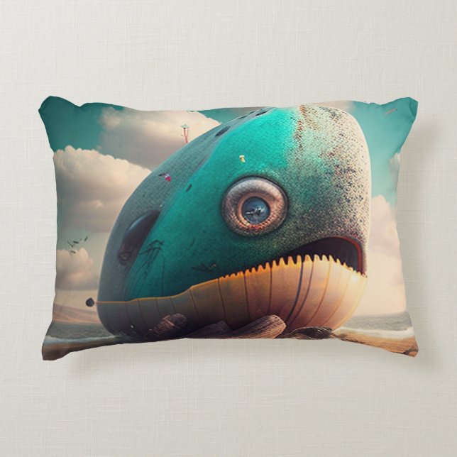 Strange Whale Dekokissen (Vorderseite)