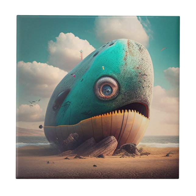 Strange Whale Fliese (Vorderseite)