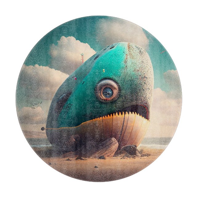 Strange Whale Schneidebrett (Vorderseite)