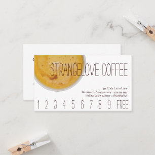 Strangelove Kaffee-Getränk-Loyalität/Lochkarte Treuekarte