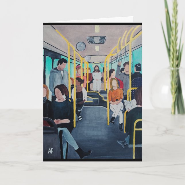 Stranger on the Bus Painting by Alfred Fox Karte (Vorderseite)