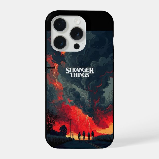 Stranger Things Tough Phone Case — Retro 80s  iPhone 15 Pro Hülle (Rückseite)