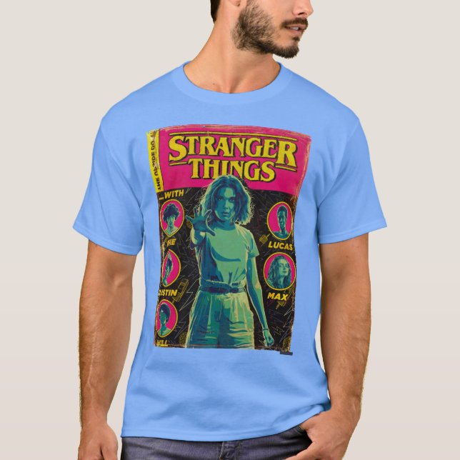 Strangerhings Group Shot Comic Cover funny T-Shirt (Vorderseite)