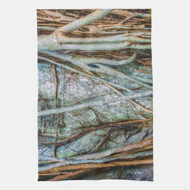 Strangler Fig Abstrakt Geschirrtuch (Vertikal)
