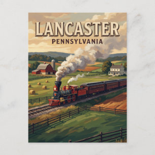 Strasburg Eisenbahn und Amish-Land Lancaster Postkarte