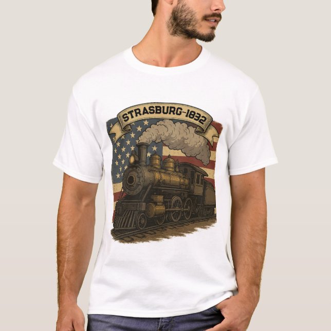 Strasburg Locomotive steam Train T-Shirt (Devant)