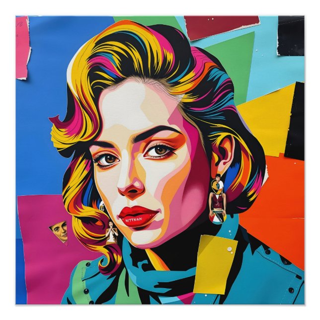 "Strasha" - Glanz Pop Collage Dream Poster (Vorderseite)
