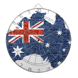 Strass australische Flagge Dartscheibe