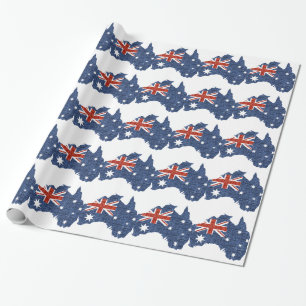 Strass australische Flagge Geschenkpapier
