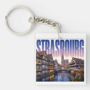 Straßburg Frankreich Reise Märchenkanal Schönheit Schlüsselanhänger