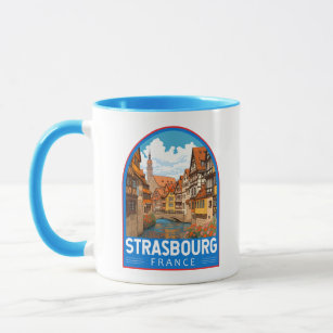 Straßburg Frankreich Reisen Kunst Vintag Tasse