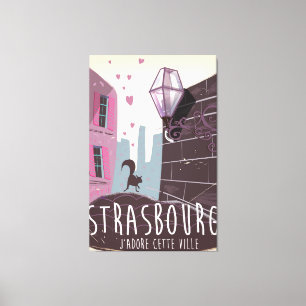 Straßburg - Frankreich - Städteposter Leinwanddruck