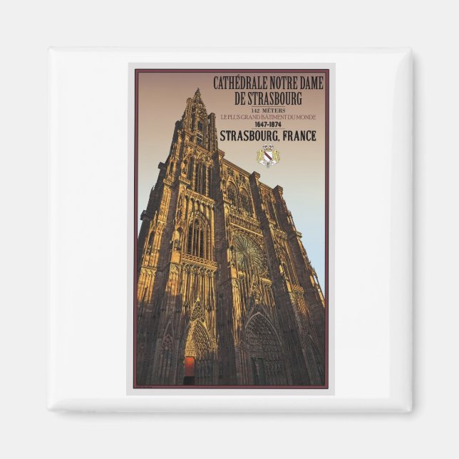 Straßburg - Kathedrale Notre Dame Magnet (Vorne)
