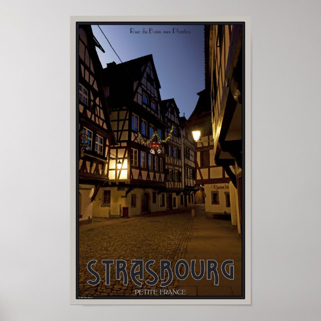 Straßburg - Petit France - Früh Vormittag Poster (Vorne)