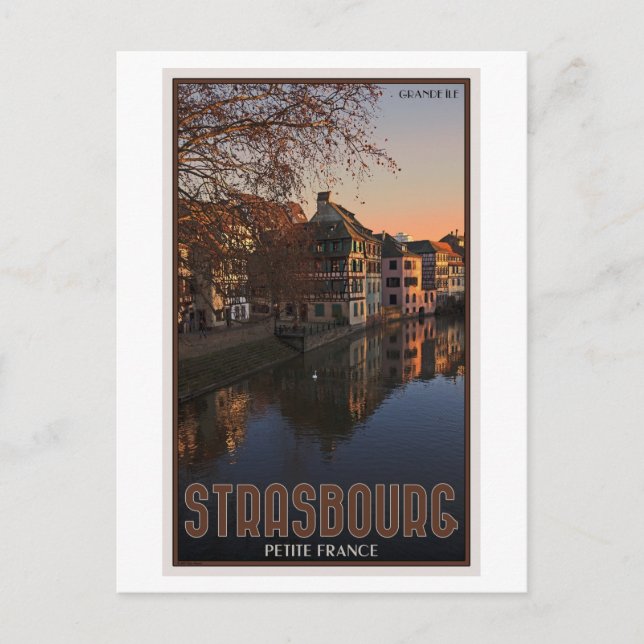 Straßburg - Petit France Sunrise Postkarte (Vorderseite)